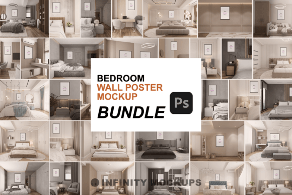 Download Bedroom Wall Art Mockup Bundle - Premium Resources