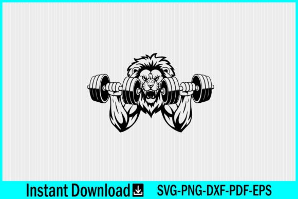 Download Fierce Lion Workout SVG Bodybuilding SVG - Premium Resources