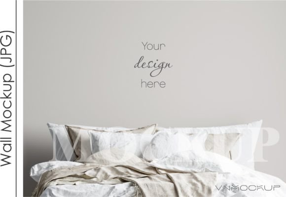 Download Bedroom Wall Mockup, Blank Wall Mockup - Premium Bundle