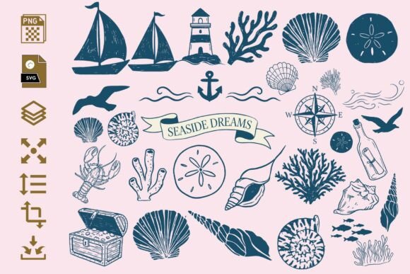 Download Nautical Clipart Set- PNG &amp; SVG Bundle - Premium Resources