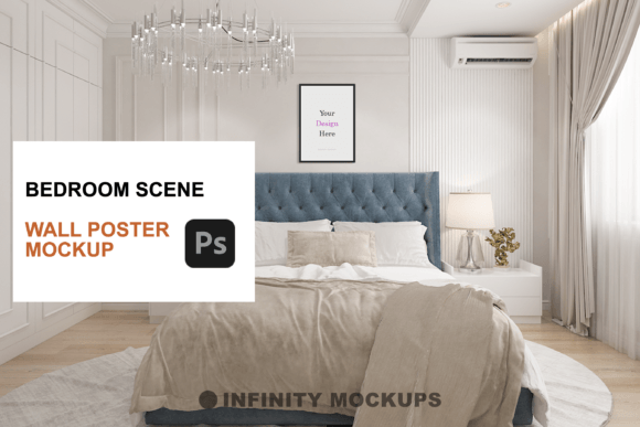Download Bedroom Wall Frame Mockup - Premium Resources