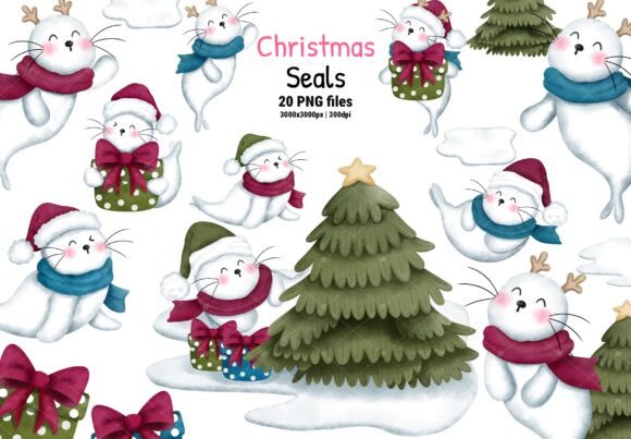Download Christmas Seals Clipart.Arctic Animal. - Arctic animal Collection