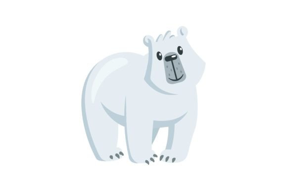 Download Cute Polar Bear. White Arctic Animal Sta - Arctic animal Collection