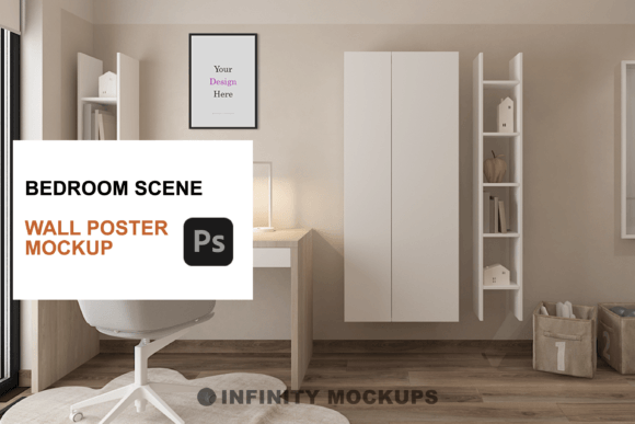 Download Bedroom Wall Frame Mockup - Premium Resources