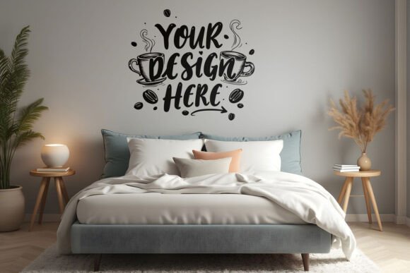 Download Bedroom Wall Mockup for Design Display - Bedroom wall Collection