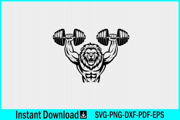 Download Fierce Lion Workout SVG Bodybuilding SVG - Premium Resources